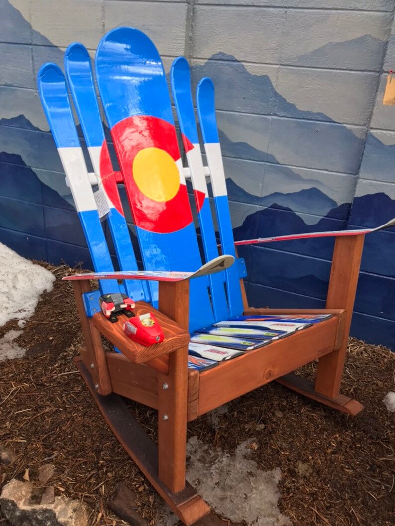 Colorado Flag Hybrid Ski & Snowboard Adirondack Rocking Chair - Etsy