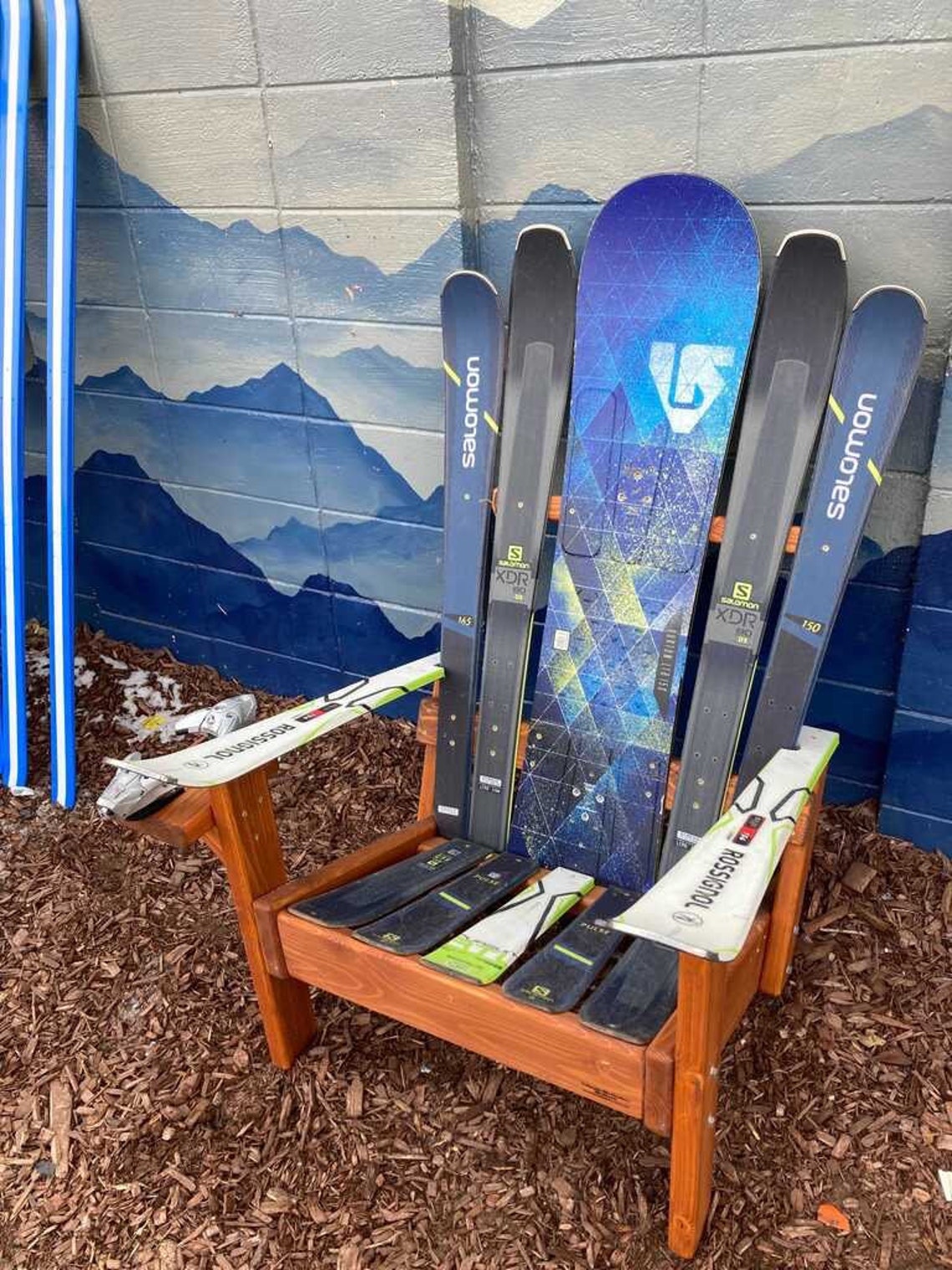 Set of 2 Custom Hybrid Ski & Snowboard Chairs made with Etsy