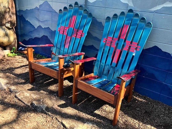 Mexico Flag Adirondack Ski Chair, Santa Fe Nm Outdoor Furniture