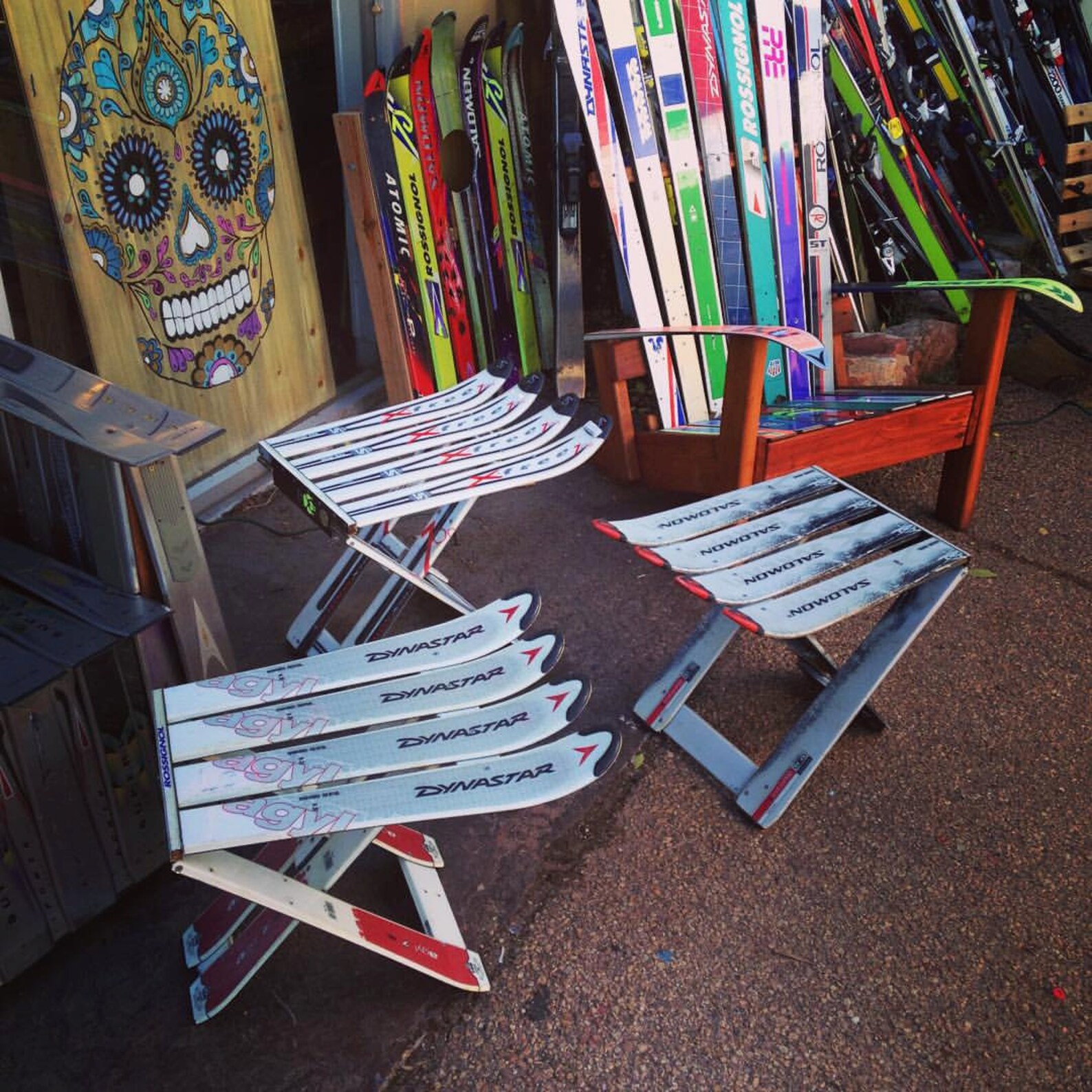 Ski Side Tables Etsy