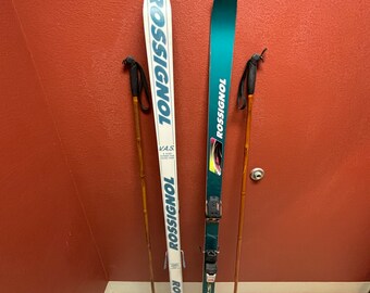 Rossignol 4S Kevlar Skis Wall Art Decor, Refurbished Antique Skis