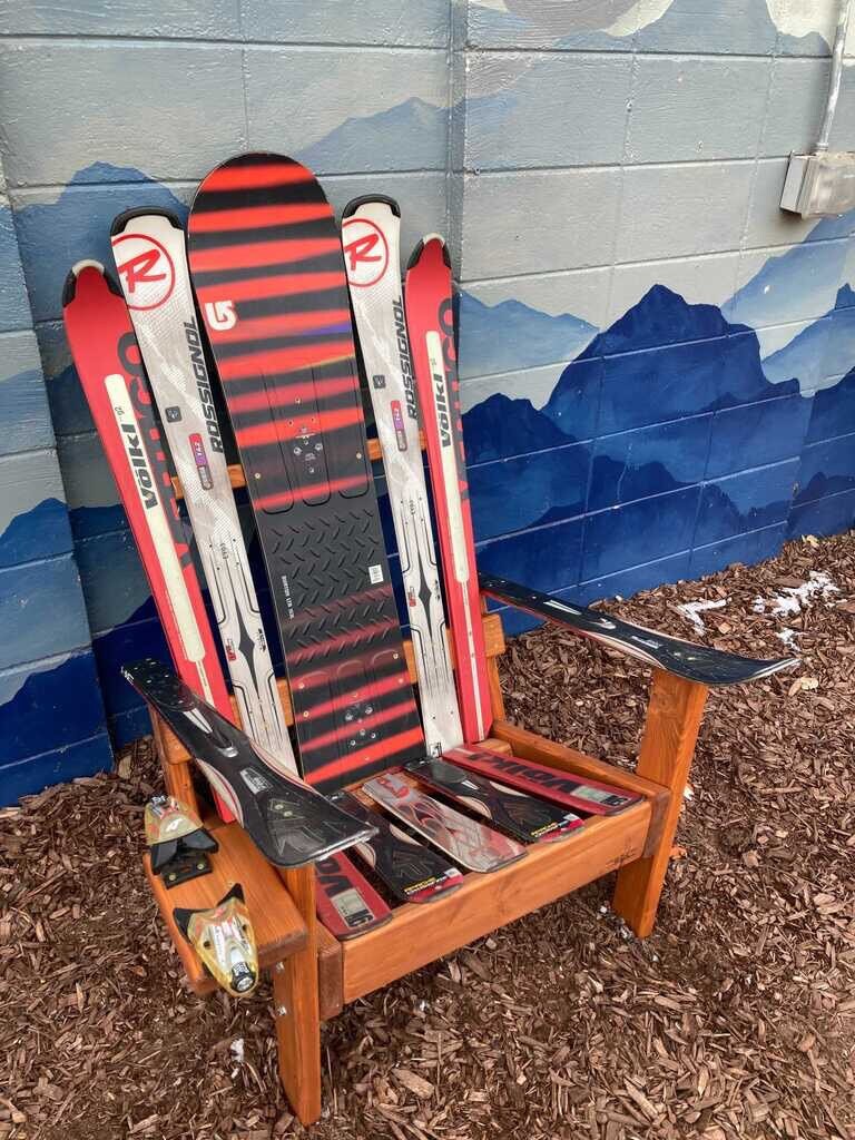 Set of 2 Custom Hybrid Ski & Snowboard Chairs made with Etsy