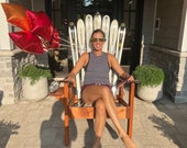 Ultra Premium Adirondack Ski Chair,  Request your favorite colors or ski brands, Recycled Ski Chair, Upcycled Ski Chair, Patio & Deck