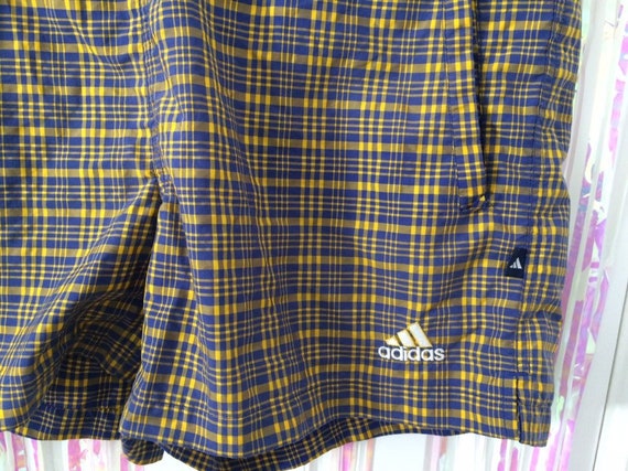 adidas check swim shorts