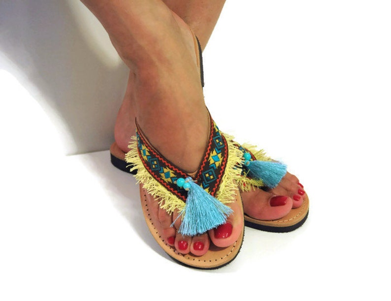 fringe flip flops