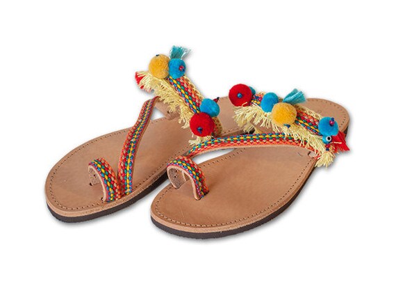hippie leather sandals