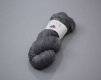 Slate, semi-Solid Sock Yarn, hand-dyed, plastic free, Rustic Sock