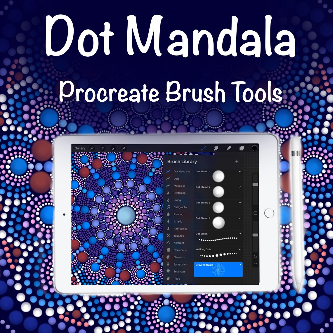 Dot Mandala Brush Set for Procreate - Etsy