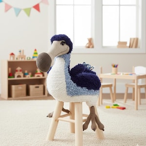 HOLANDÊS! Padrão de crochê para o banquinho em forma de dodô