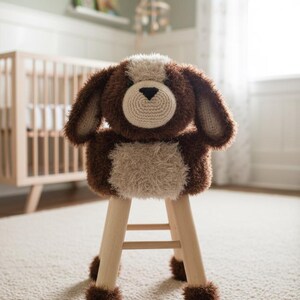 ENGLISH  crochet pattern Animal Stool Dog