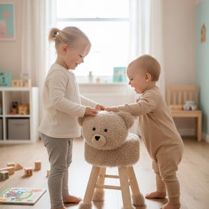ENGLISH  crochet pattern Animal Stool Bear