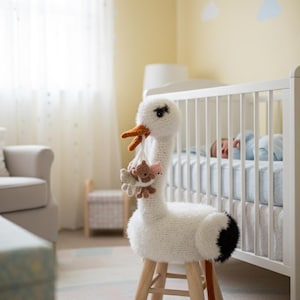 ENGLISH  crochet pattern Animal Stool Stork - Anja Toonen