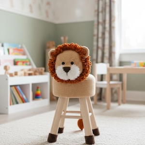 DEUTSCH Tierhocker Löwe Häkeldesign