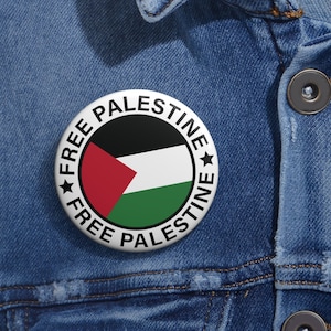 Free Palestine Pin Buttons | Human Rights Pin, Palestinian Pin, Arabic Pin, Lives Matter Pin, Gaza Pin, Palestinian Flag Pin