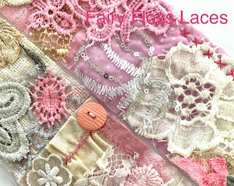 30 "Handgenähte Stoffschnipselrolle: Pink, Gold & Silber - pinke Weihnachten