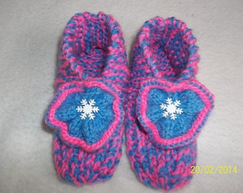 Girl's Snowflake Knitted slipppers