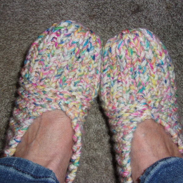 Women's All Colors Knitted Slippers-Size 8.5