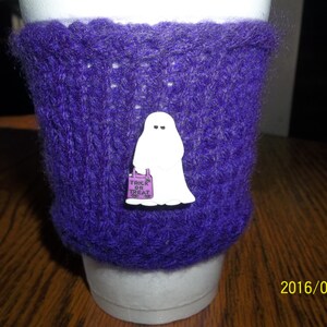 Halloween Hand Knitted Coffee Cup Cozy