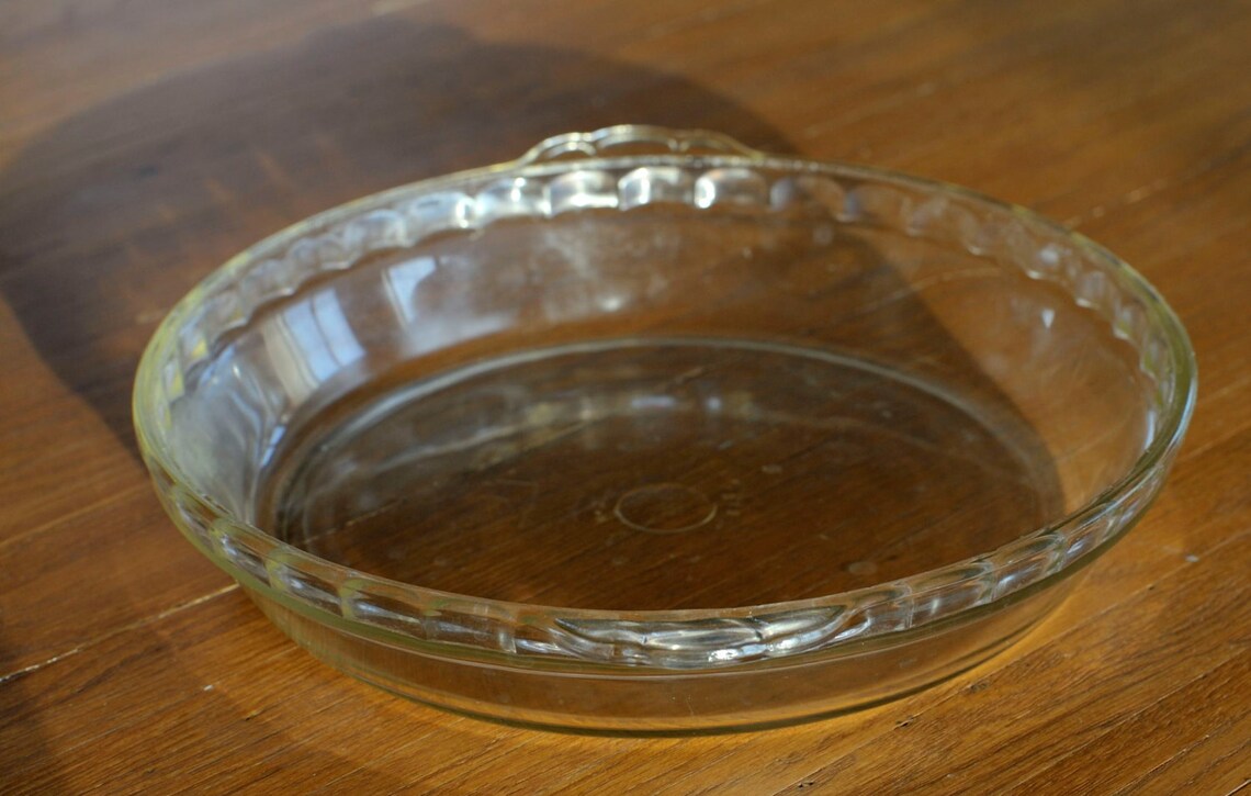 Vintage Pyrex Clear Glass Fluted Pie Plate 229 Ovenware Dish Etsy