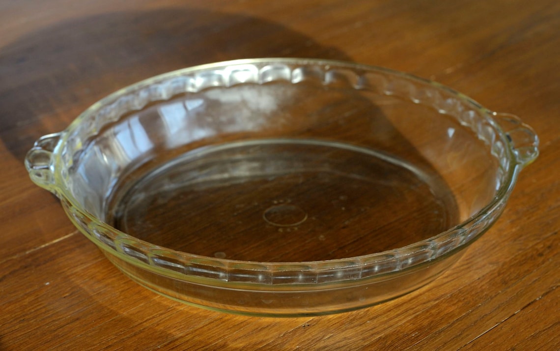 Vintage Pyrex Clear Glass Fluted Pie Plate 229 Ovenware Dish Etsy