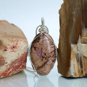 Handcrafted Rhodonite Pendant - Vancouver Island Origin