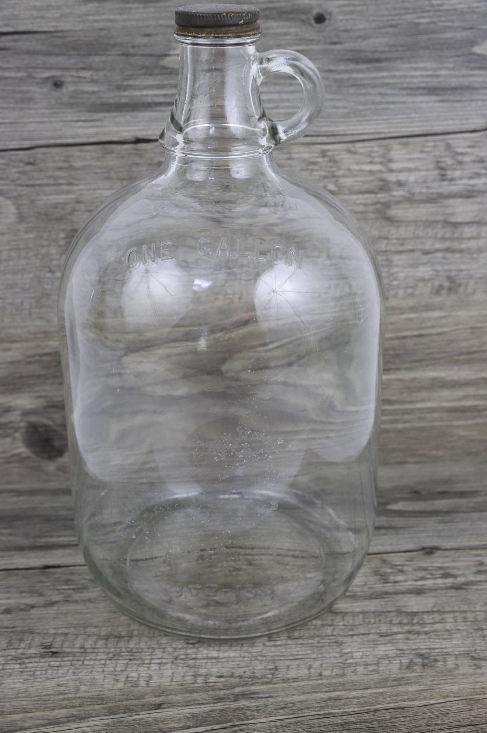 Vintage Clear Glass Gallon Jug Gallon Jug Vase Etsy