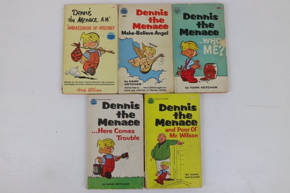 Dennis The Menace Paperback Books Set Of Five Make Believe Etsy