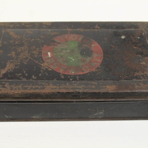 Vintage National Safety First Aid Kit, Empty Tin Box, Metal Box, Unique Storage, Retro