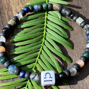 Libra Boy&#39;s Power Chakra Healing Bracelet or Necklace with Rainbow Obsidian, Moonstone,Sunstone, Bloodstone, Blue Kyanite, Lapis & Sunstone!