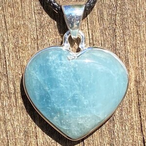 Aquamarine 925 Silver Healing Stone Necklace for Your Throat Chakra with Positive Energy!