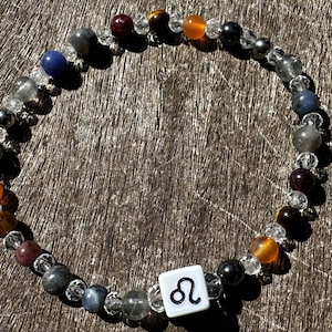 Girl&#39;s Leo Power Chakra Healing Bracelet or Necklace with Hematite, Carnelian, Tigers Eye, Garnet, Larvikite, Sodalite and Labradorite!
