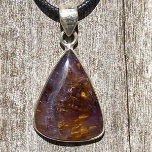 Super Seven, 925 Silver Healing Stone Necklace with Positive Healing Energy!