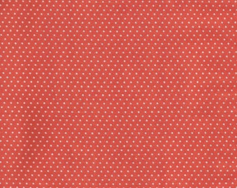 Oranje Tiny Polka Dot Print Katoen Stof / 1 Yard