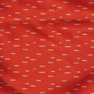 Orange Graphic Stripe Print Cotton Fabric / Marcus Brothers Textiles / 1 Yard and 7 inches