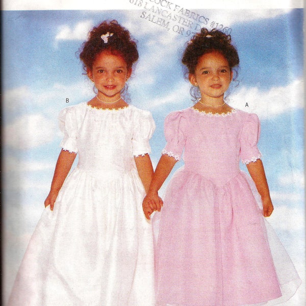 Rare Girl Party Princess Dress Pattern / Butterick It's Enchanting 4792 / Size 5, 6, 6X / UNCUT / Flower Girl Dress