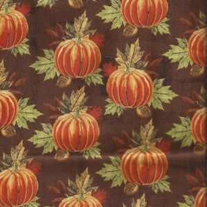 Harvest Pumpkin Print Cotton Fabric / Joann Fabrics / 1 yard