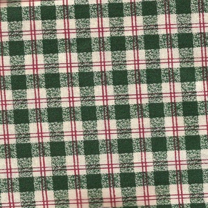 Red Green Check Print Cotton Fabric / Fabric Traditions / 1 Yard and 12 inches