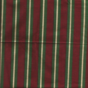 Green Red Stripe Graphic Print Cotton Fabric / Debbie Mumm / Fat quarter 18 inch by 22 inch