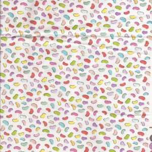 Jelly Bean Candy Print Cotton Fabric / Connecting Threads / 1 Yard and 14 inches plus extra