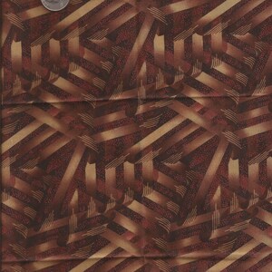 Brown Graphic Print Cotton Fabric / Fat quarter 18 inch by 21 inch