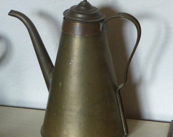 Charming antique copper coffee maker art deco, very beautiful decorative object to transform into a vase for dried flowers