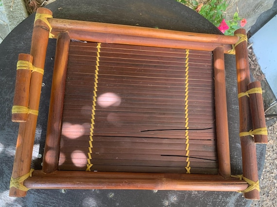 Bamboo tray, vintage