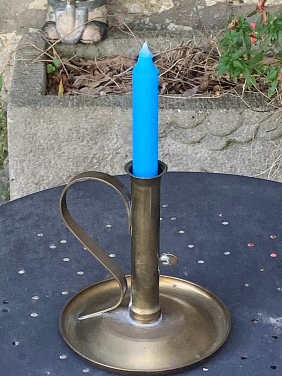 Candlestick, cellar rat, in old copper