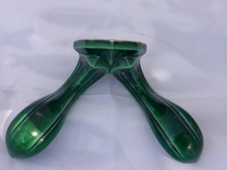 branches in vegetal ceramic green vintage 1950 to put on a wall Wall lamp lamp holder
