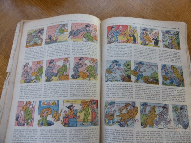 The acrobatic adventures of Charlot, the sporting exploits of charlot Very old cartoon image 4