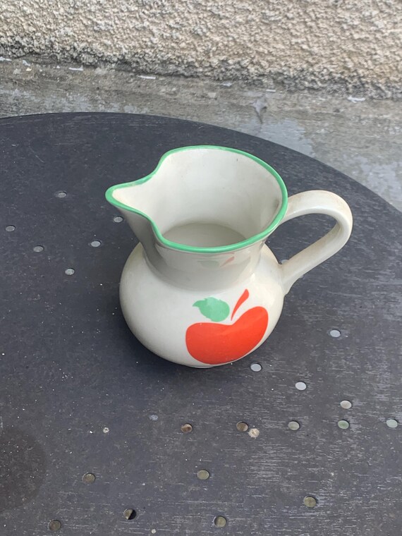 Weidmann red Apple Milk Jug, Vintage Italian Porcelain, 1970’s