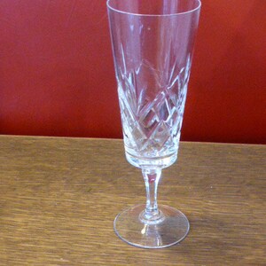 Set of 4 chiseled glasses, mismatched in vintage crystal glass image 3