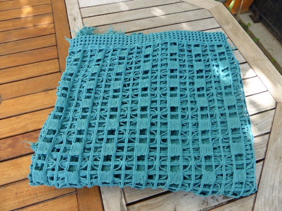 Plaid , hand made, cotton, colors green emeraud, vintage, so beautiful and trend