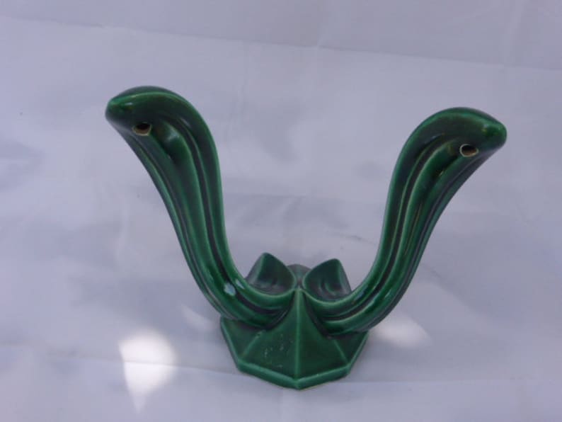 branches in vegetal ceramic green vintage 1950 to put on a wall Wall lamp lamp holder