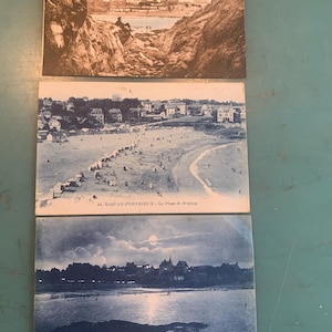 Lot de 3 cartes postales anciennes colorisées, de st quay portrieux, 22, cote d armor, une est écrite anciennes